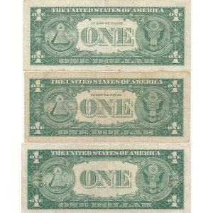 Stany Zjednoczone Ameryki (USA), zestaw 3 szt. 1 dolar 1935 i 1957