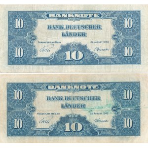 Niemcy, zestaw 2 szt., 10 marek 1949, rzadkie