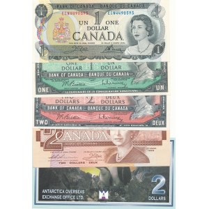 Kanada, zestaw 4 szt., 1 i 2 dolary 1954, 1973 i 1986