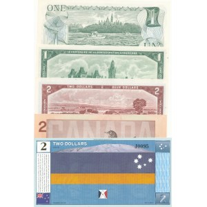 Kanada, zestaw 4 szt., 1 i 2 dolary 1954, 1973 i 1986