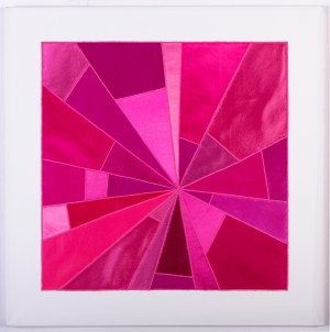 Iwona DEMKO (ur. 1974), Dla kobiet rozbitych, Z cyklu: Różowy kwadrat na białym tle; 2021