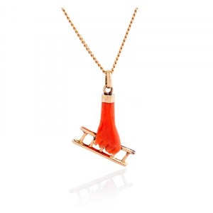 Chain pendant with hand and ladder motif, 2nd half of 20th century.