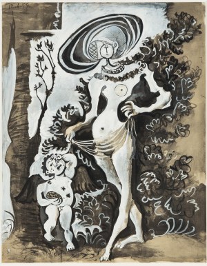 Pablo Picasso (1881 Malaga - 1973 Mougins), Venus et L'amour voleur de miel, ok. 1960