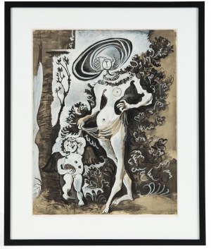 Pablo Picasso (1881 Malaga - 1973 Mougins), Venus et L'amour voleur de miel, ok. 1960