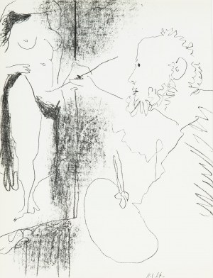 Pablo Picasso (1881 Malaga - 1973 Mougins), Le Peintre et son Modele, 1964