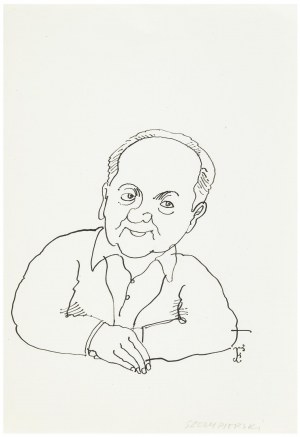 Jerzy Flisak (1930 Warszawa - 2008 tamże), Karykatura Macieja Zębatego