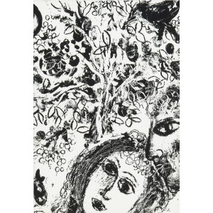 Marc Chagall (1887 Łoźno k. Witebska-1985 Saint-Paul de Vence), Le couple devant l'abre, 1960
