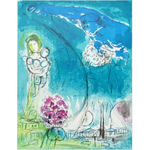 Marc Chagall (1887 Łoźno k. Witebska-1985 Saint-Paul de Vence), Wizja Paryża