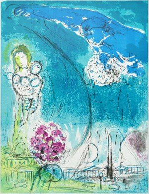 Marc Chagall (1887 Łoźno k. Witebska-1985 Saint-Paul de Vence), Wizja Paryża