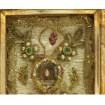 Para relikwiarzy z relikwiami świętych: Felicji, Walentego, Bonifacego, XVIII w,