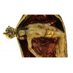 Pieta- figura z polichromowanego drewna. XVIII w.