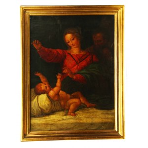 Święta rodzina, obraz olej na płótnie, XVIII w