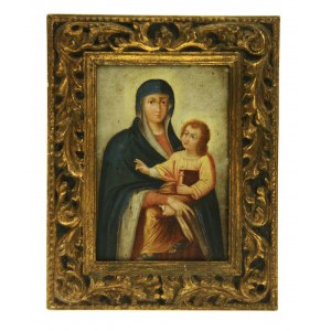 Madonna - oil painting copper sheet, 18th century