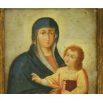 Madonna - oil painting copper sheet, 18th century