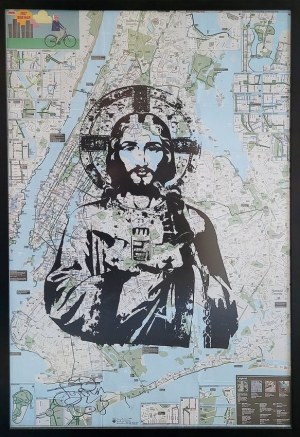 Ouch (pseud.), Chrystus z cyklu Mapy Nowego Jorku, 2018 r.