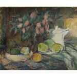 Fryderyk Hayder (1905- 1990), Martwa natura z białym dzbankiem, 1948 r.