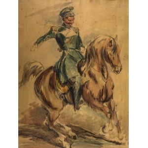 Eugeniusz Geppert (1890-1979), Jeździec na koniu-Oficer na koniu