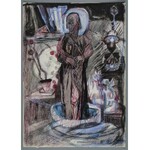 Janina Muszanka-Łakomska (1920-1982), Martwa natura z figurką świętego, ok.1981