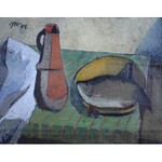 Jerzy Krawczyk (1921-1969), Martwa natura z rybą, 1955