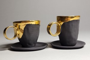 Magdalena Konior, Zestaw Espresso (czarna porcelana)