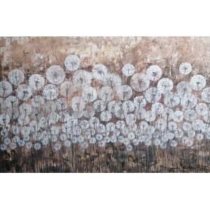 Mariola Świgulska, Zmierzch nad puchową łąką (80 x 120 cm)