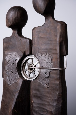 Karol Dusza, Popiersia - Dwa ciała, jedno serce (Wys. 77 cm)