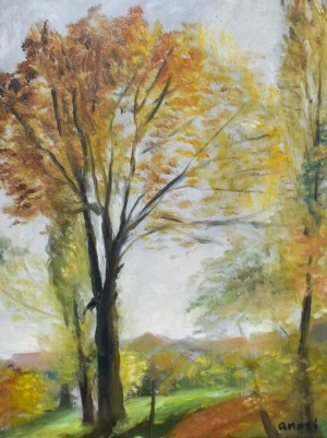 Irena WEISS – ANERI (1888-1981), Jesiene drzewa, 1950