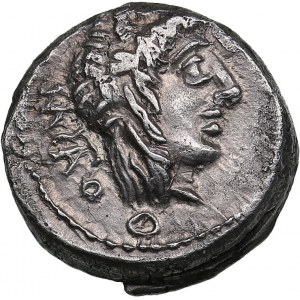 Roman Republic AR Quinario - Porcia. M. Porcius Cato (89 BC)