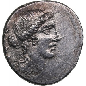 Roman Republic AR Denarius - Postumia. Postumius Albinus Bruti F. (48 BC)