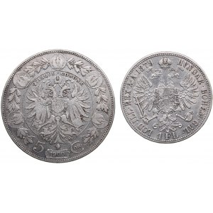 Austria 5 corona 1900 & 1 florin 1879 (2)