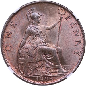 Great Britain 1 penny 1898 - NGC MS 66 RB