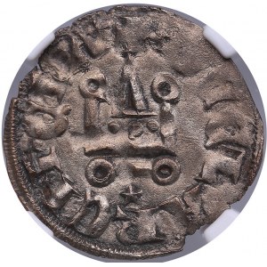 France, Crusader Achaea Denar - Philip of Savoy (1301-1306) - NGC MS 62