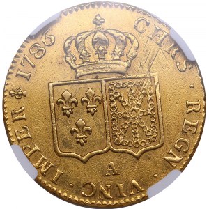 France 2L'OR (Double Louis d'or à la tête nue) 1786 A - NGC AU 55