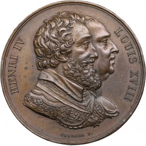 France medal Restauration of Henri IV statue