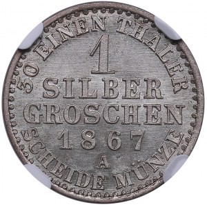 Germany, Prussia 1 groschen 1867 A - NGC MS 65