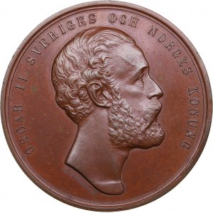 Sweden medal for developmet of horse breeding - Oscar II (1872-1907)