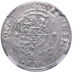 Riga 1/2 mark 1556 - Wilhelm Markgraf von Brandenburg & Heinrich von Galen (1551-1556) - NGC MS 61