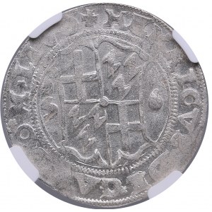 Riga 1/2 mark 1556 - Wilhelm Markgraf von Brandenburg & Heinrich von Galen (1551-1556) - NGC MS 61