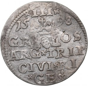 Riga, Poland 3 grosz 1598 - Sigismund III (1587–1632)