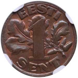 Estonia 1 senti 1929 - NGC MS 65 RB