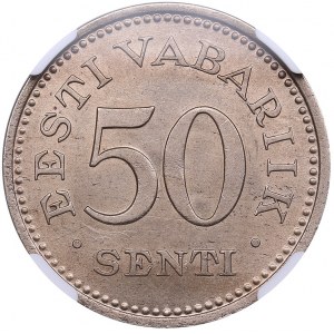 Estonia 50 senti 1936 - NGC MS 63