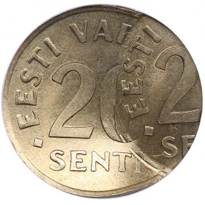 Estonia 20 senti 1992 - ANACS MS 60