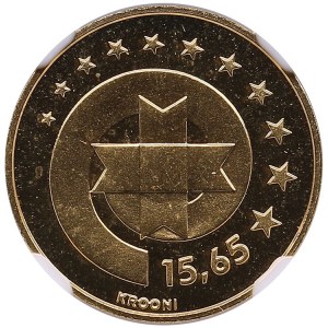 Estonia 15.65 krooni 1999 - NGC PF 69 CAMEO
