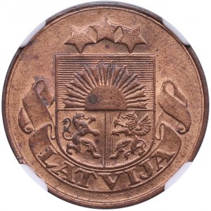 Latvia 5 santimi 1922 - NGC MS 65 RB