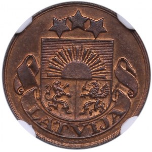 Latvia 1 santims 1924 - NGC MS 64 RB