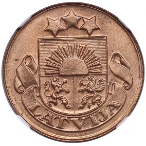 Latvia 1 santims 1924 - NGC MS 65 RD
