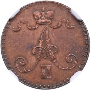 Russia, Finland 1 pennia 1864 - NGC AU DETAILS