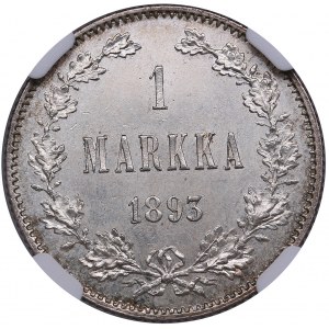 Russia, Finland 1 markka 1893 L - NGC MS 64
