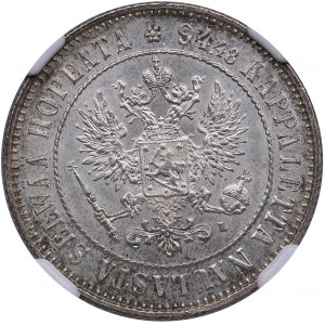 Russia, Finland 1 markka 1893 L - NGC MS 64