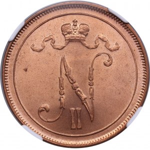 Russia, Finland 10 pennia 1912 - NGC MS 64 RD